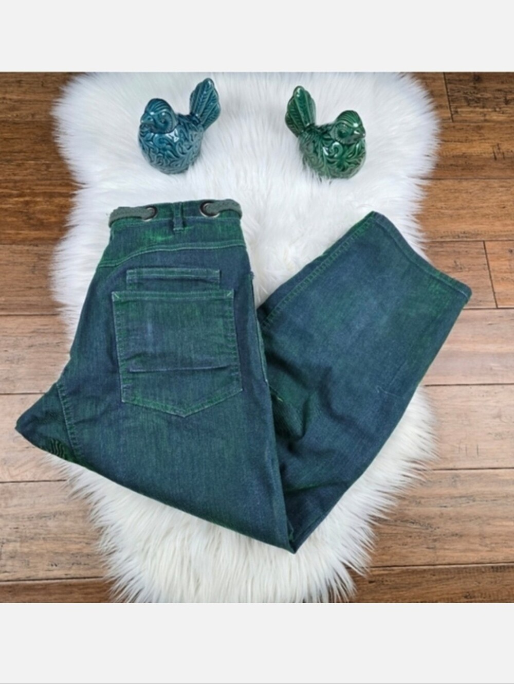 Free People We The Free Moxie Flocked Barrel Low Slung Jeans 26 - Picture 13 of 16